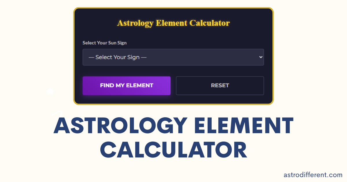 Astrology Element Calculator