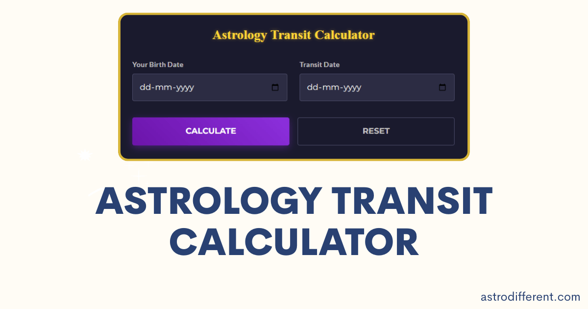 Astrology Transit Calculator