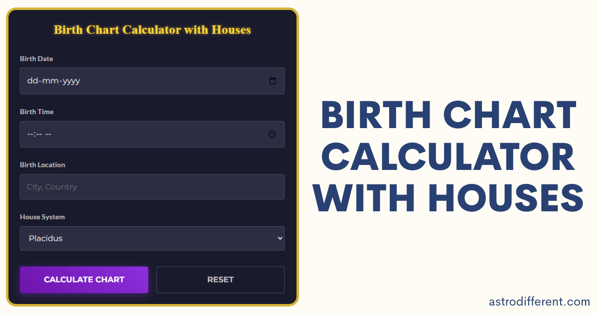 Birth Chart Calculator with Houses