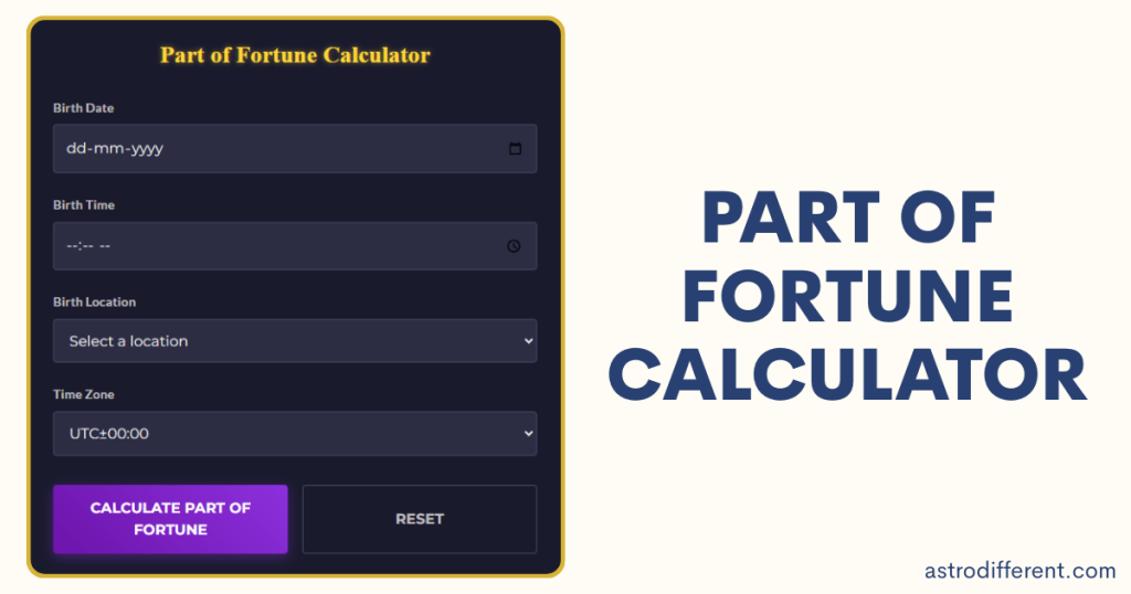 Part Of Fortune Calculator
