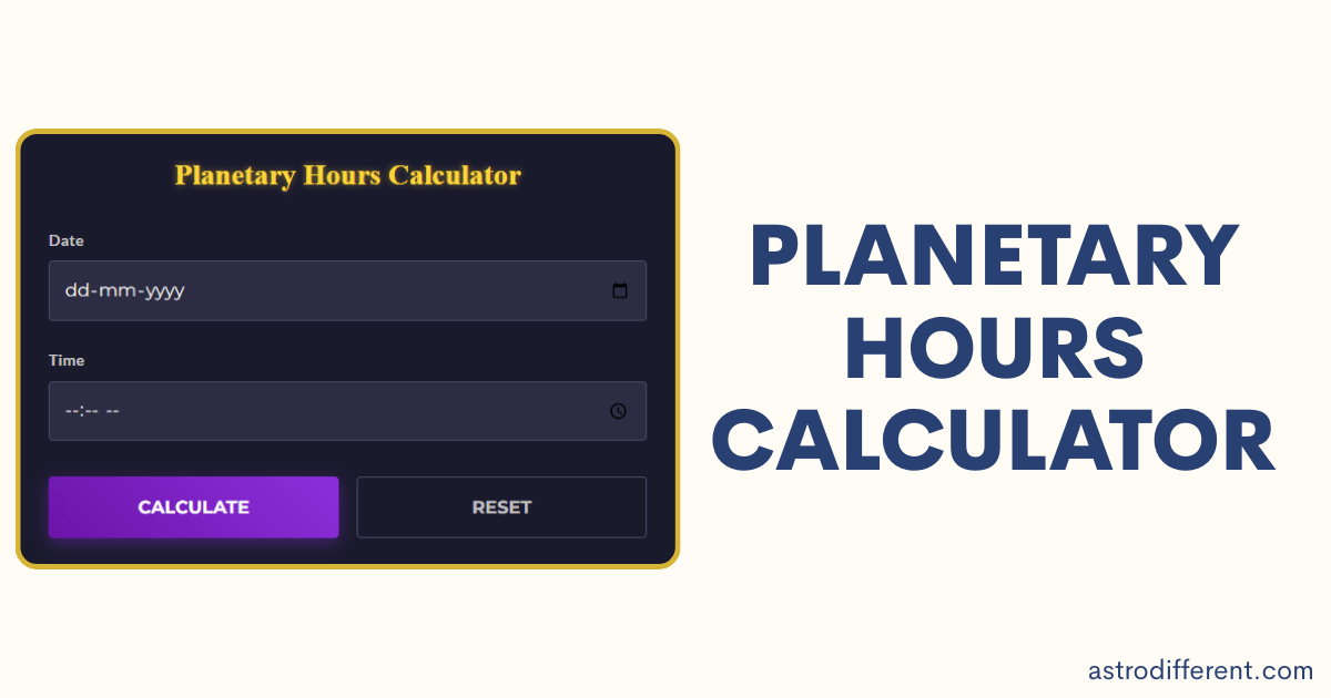 Planetary Hours Calculator