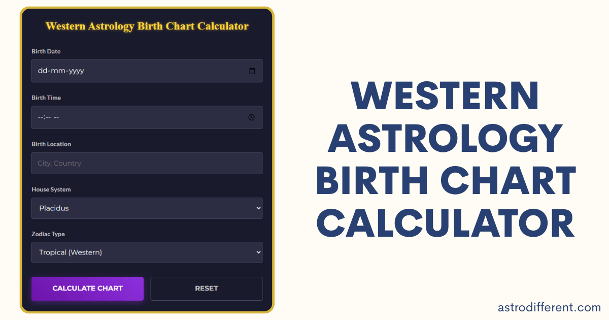 Western Astrology Birth Chart Calculator