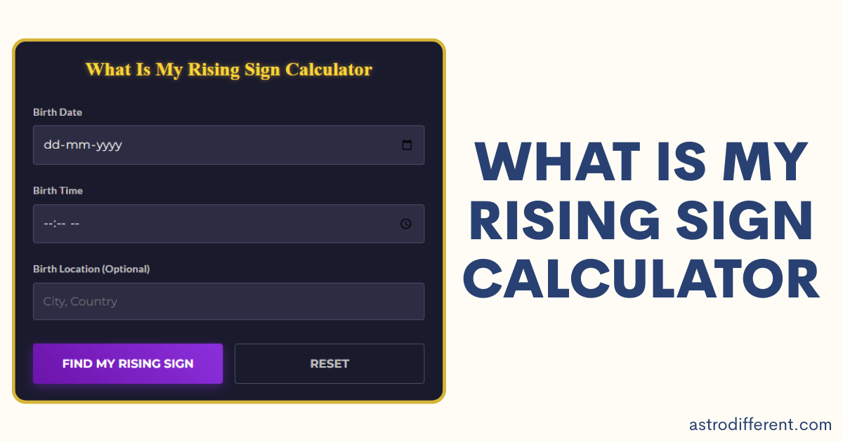 What Is My Rising Sign Calculator
