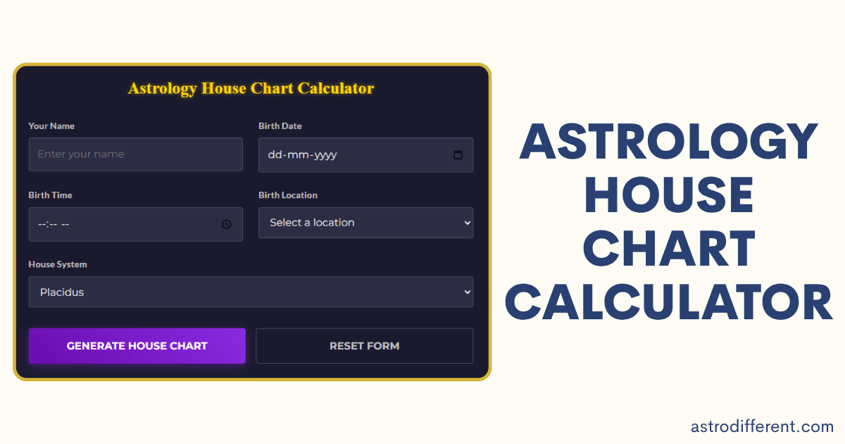 Astrology House Chart Calculator
