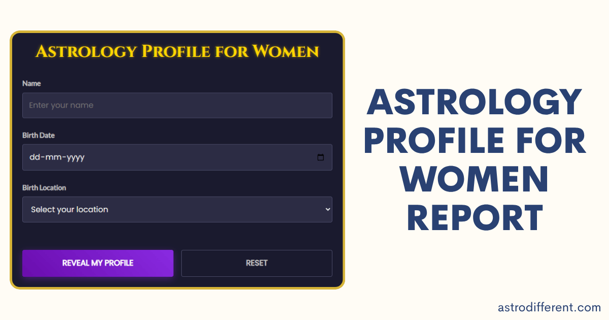 Astrology Profile for Women Report