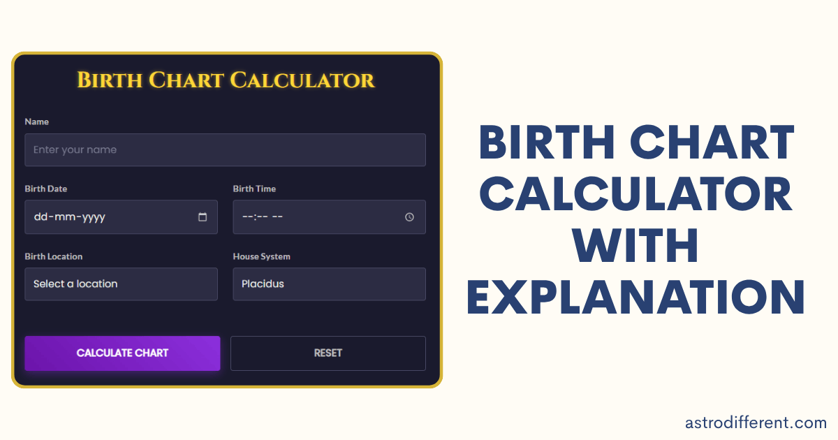 Birth Chart Calculator With Explanation