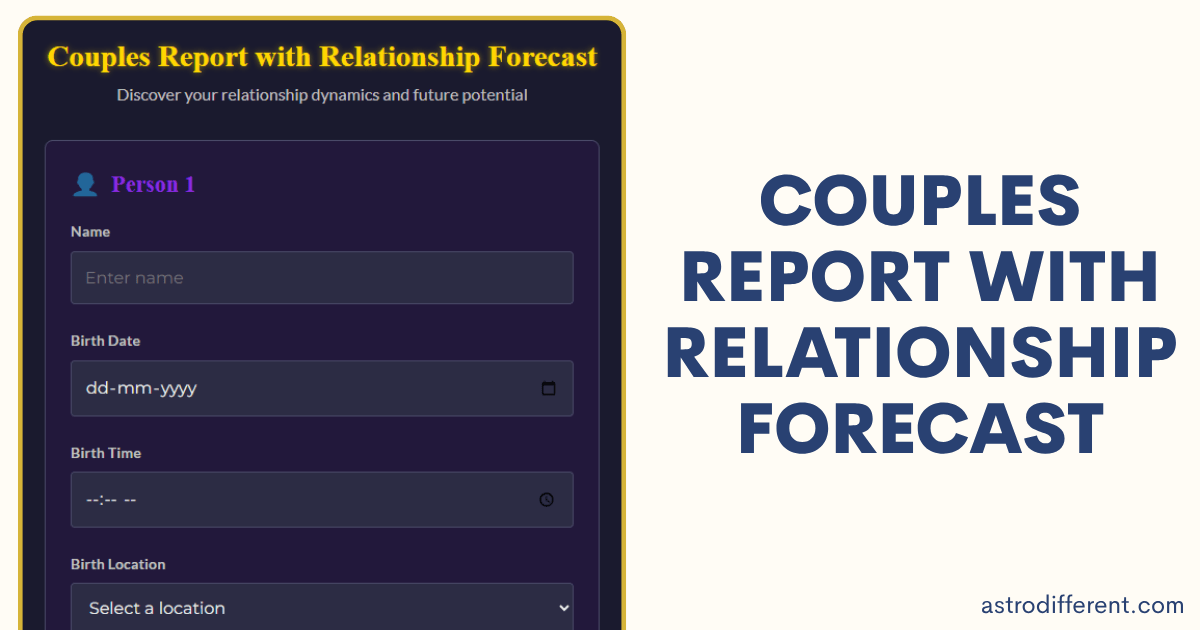 Couples Report with Relationship Forecast