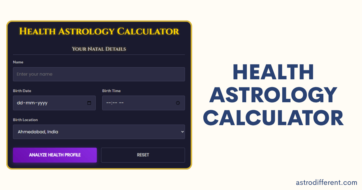 Health Astrology Calculator