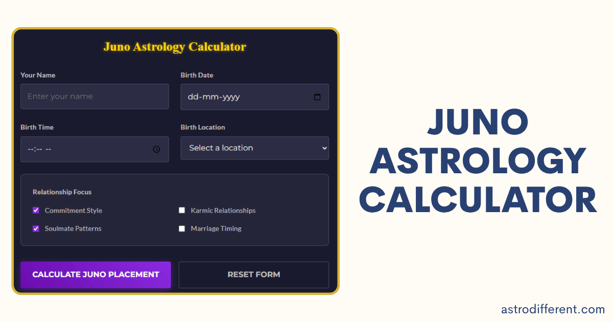 Juno Astrology Calculator