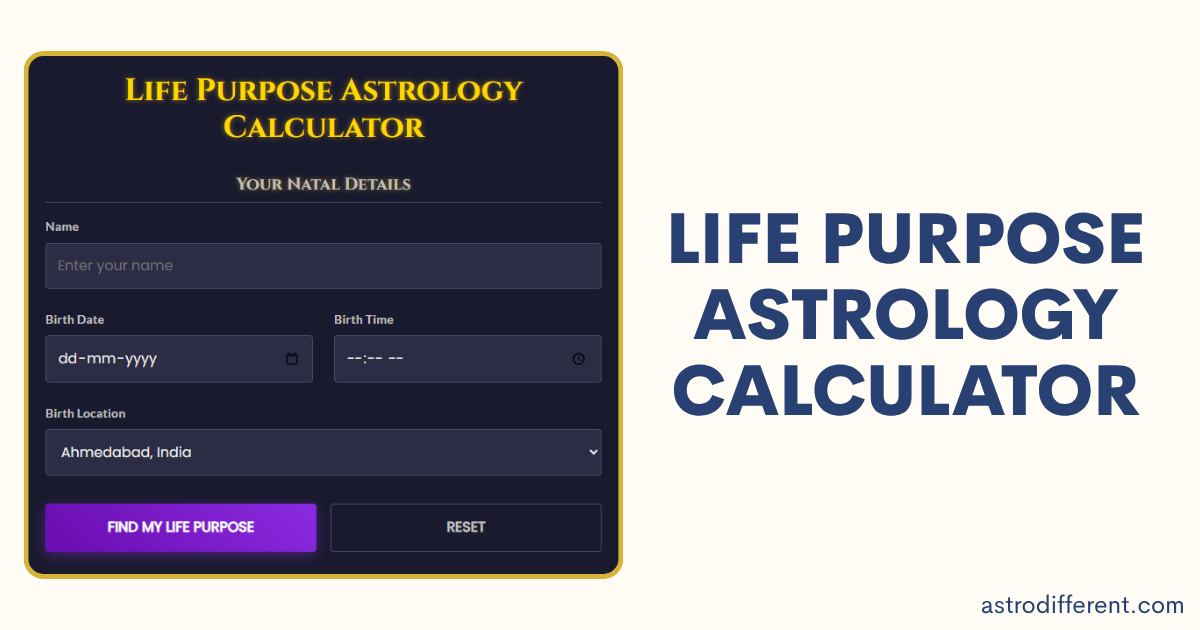Life Purpose Astrology Calculator