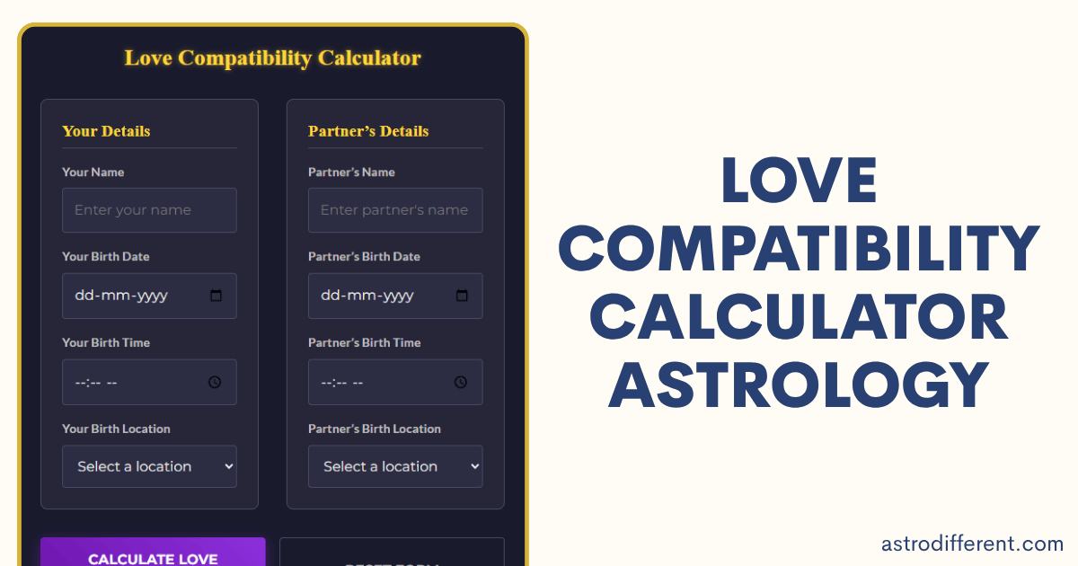 Love Compatibility Calculator Astrology