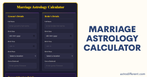 Marriage Astrology Calculator