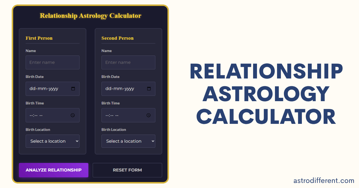 Relationship Astrology Calculator