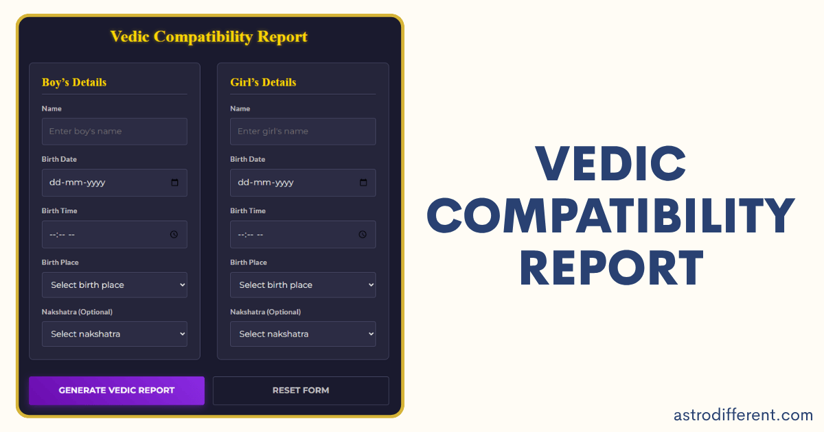 Vedic Compatibility Report