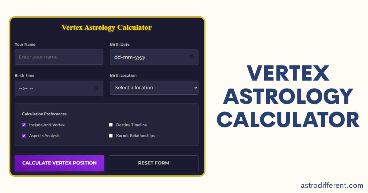 Vertex Astrology Calculator