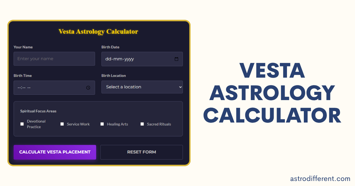 Vesta Astrology Calculator