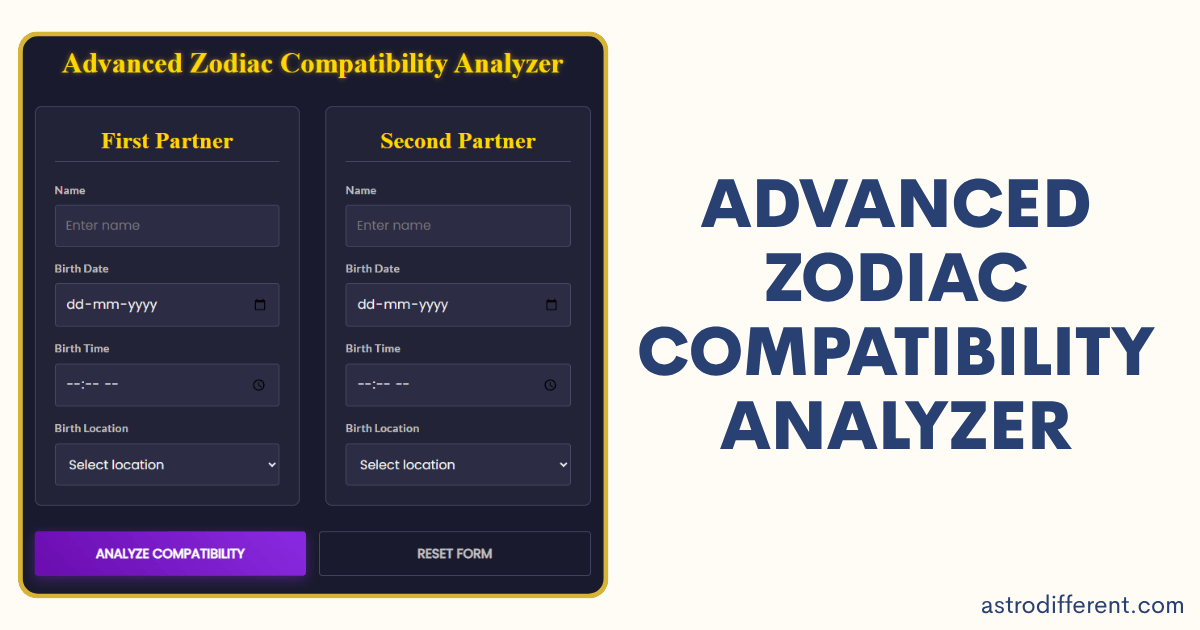 Advanced Zodiac Compatibility Analyzer