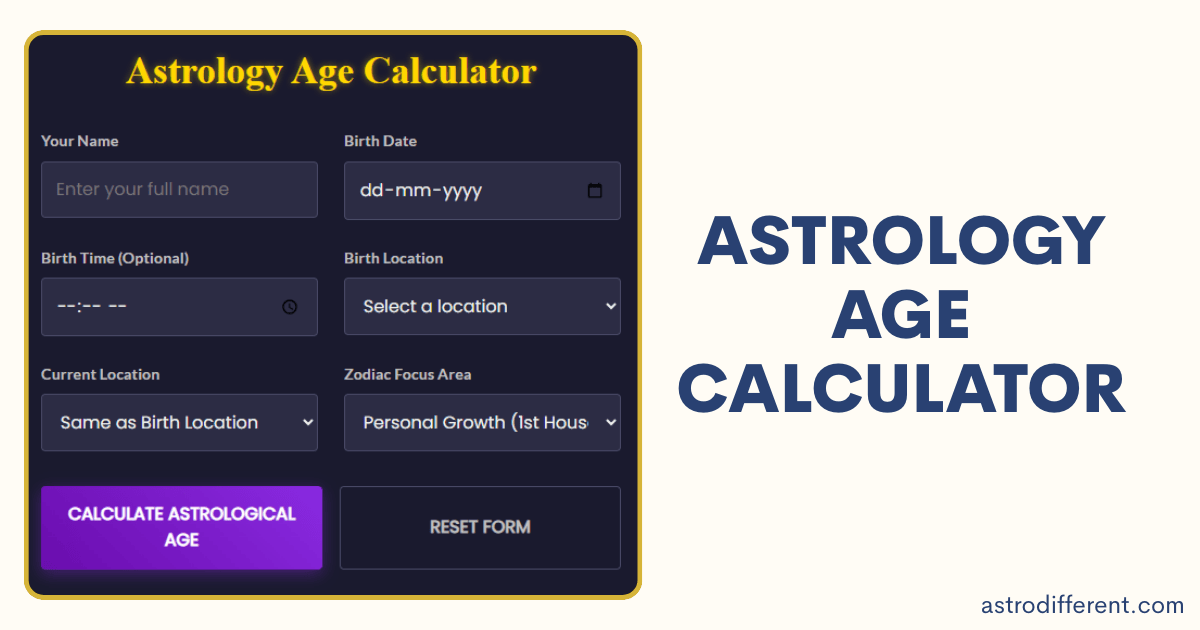 Astrology Age Calculator