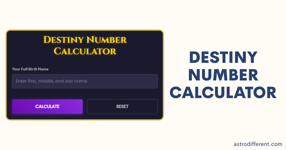 Destiny Number Calculator