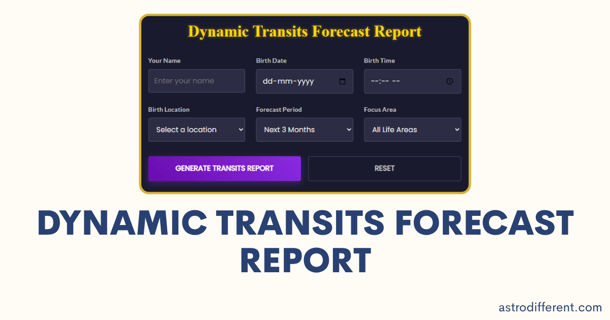Dynamic Transits Forecast Report