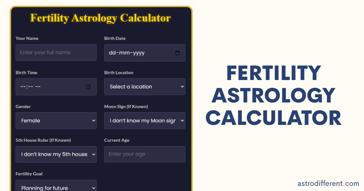 Fertility Astrology Calculator