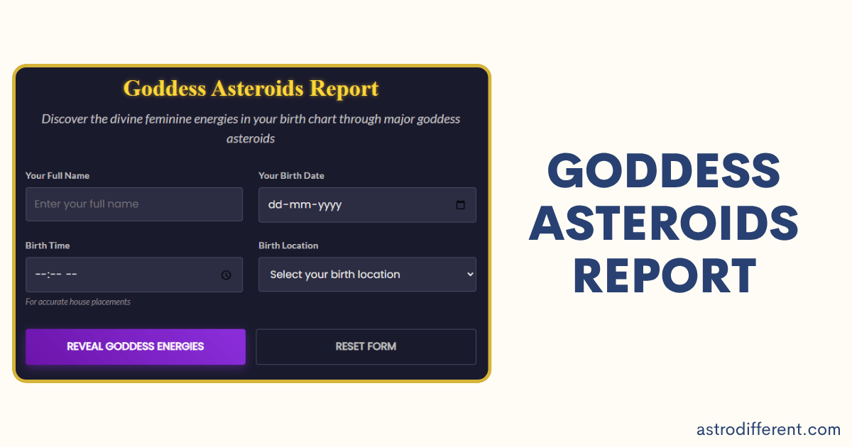 Goddess Asteroids Report