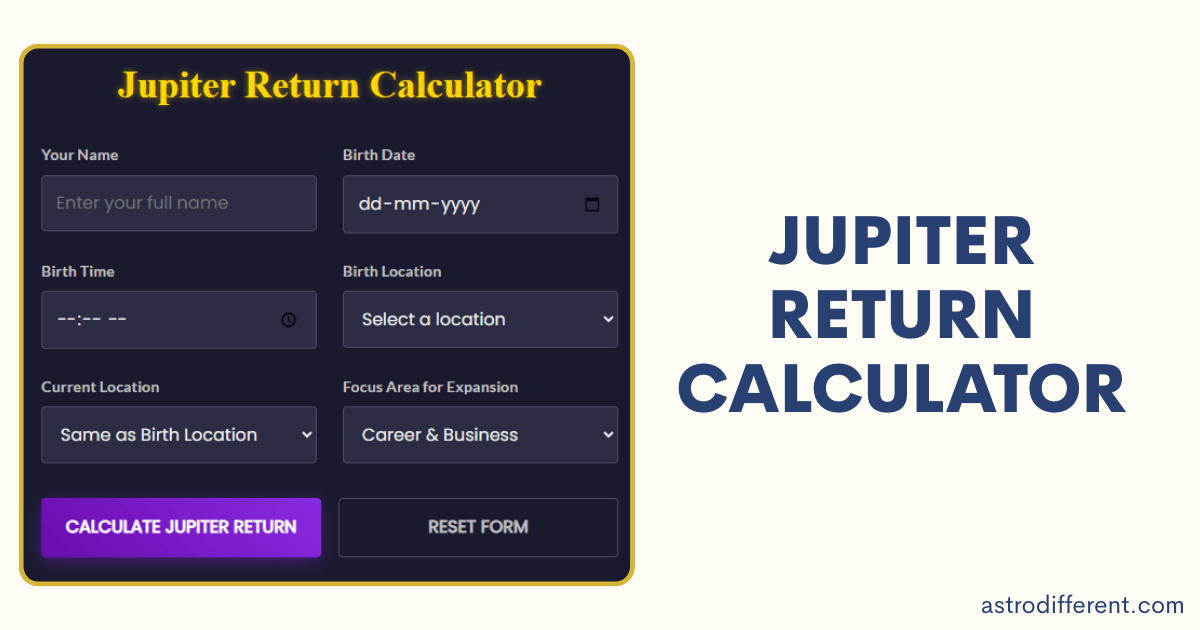 Jupiter Return Calculator