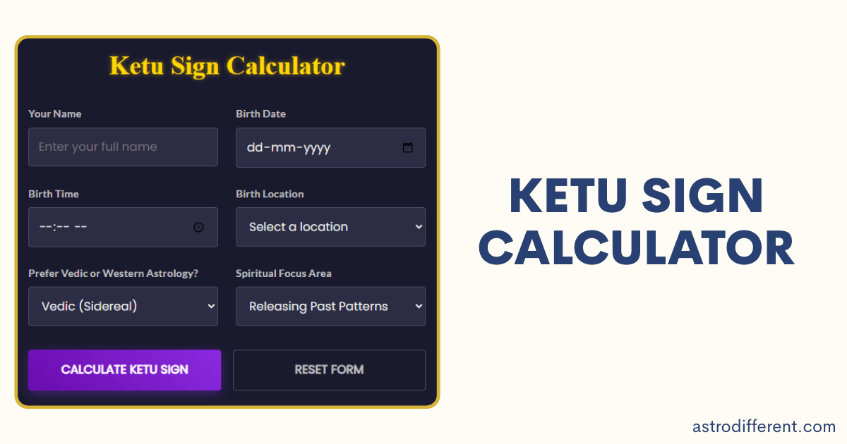 Ketu Sign Calculator