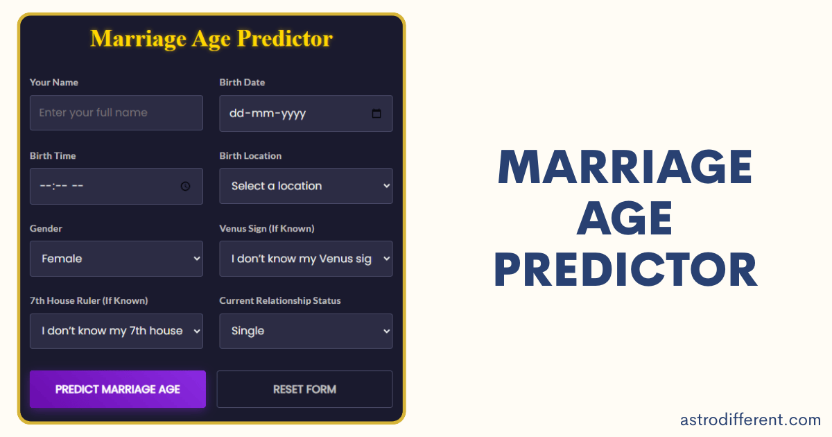 Marriage Age Predictor