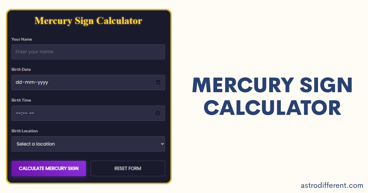 Mercury Sign Calculator (Communication)