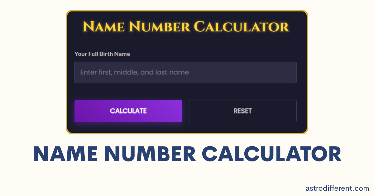 Name Number Calculator