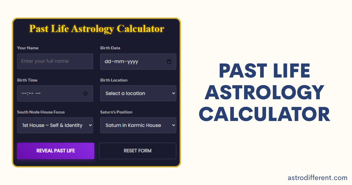 Past Life Astrology Calculator
