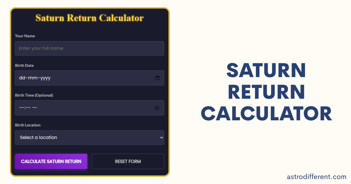 Saturn Return Calculator