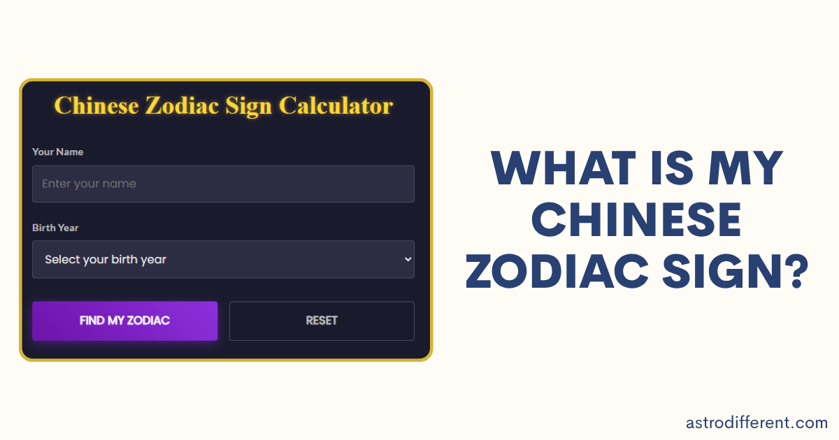 What Is My Chinese Zodiac Sign