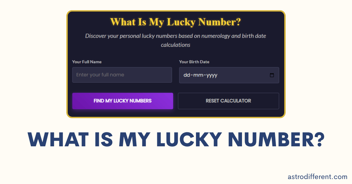 What Is My Lucky Number