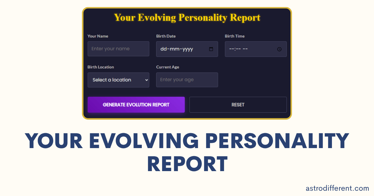 Your Evolving Personality Report