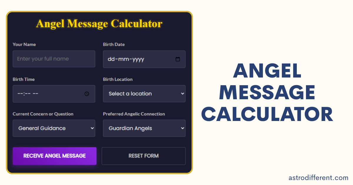 Angel Message Calculator