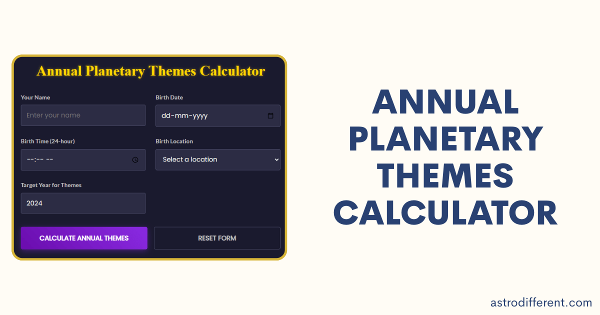 Annual Planetary Themes Calculator