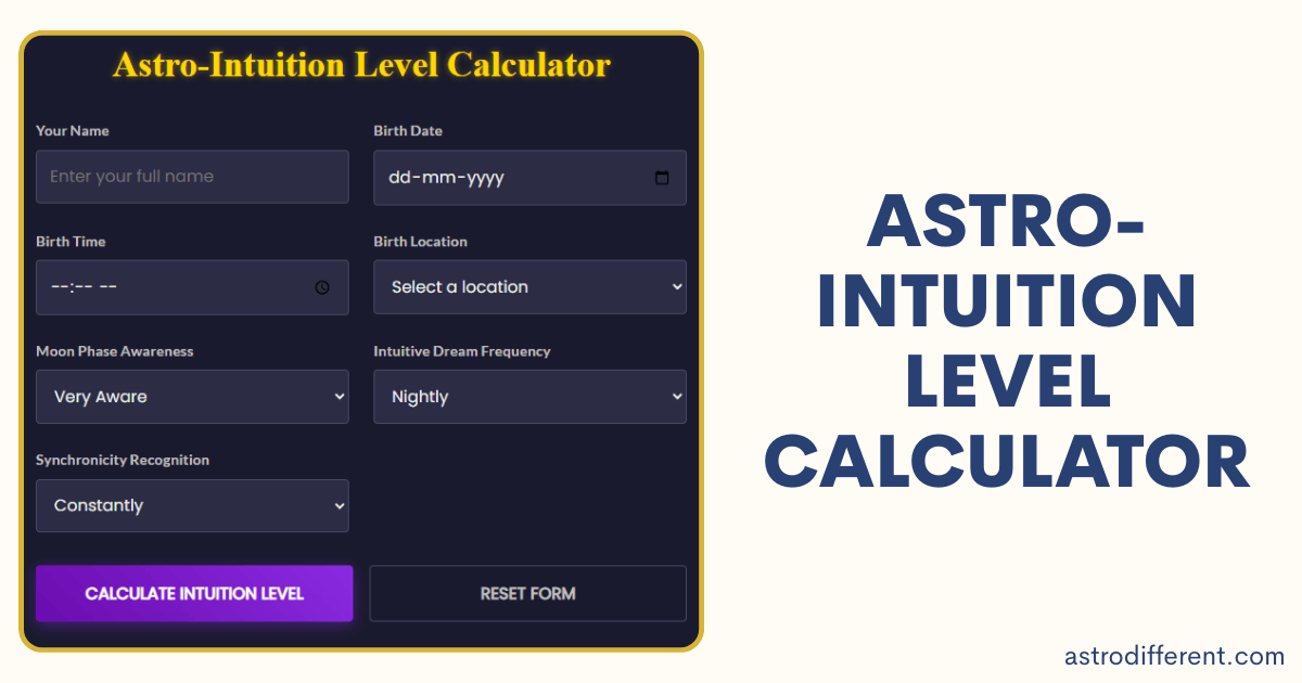 Astro Intuition Level Calculator