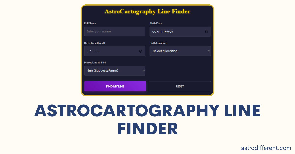 Astro Cartography Line Finder