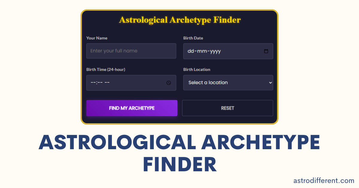 Astrological Archetype Finder
