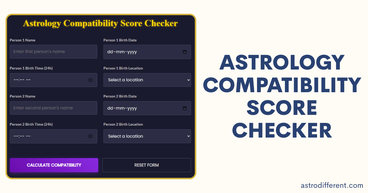 Astrology Compatibility Score Checker