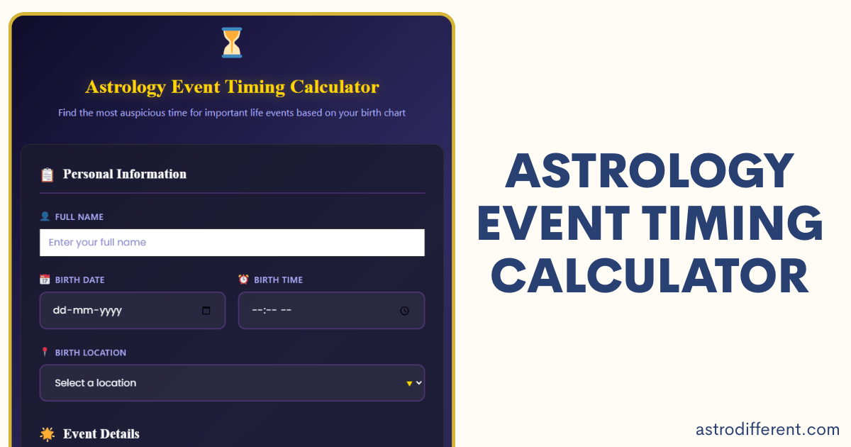 Astrology Event Timing Calculator