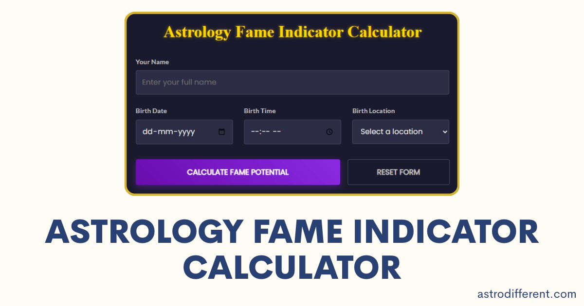 Astrology Fame Indicator Calculator