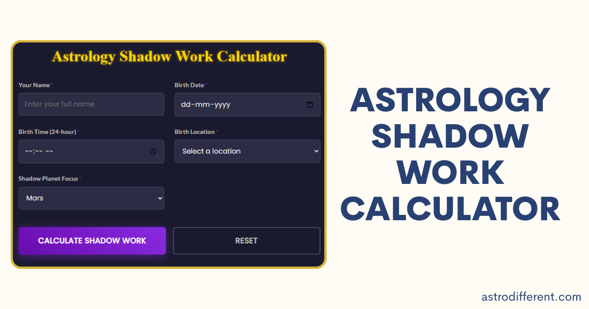 Astrology Shadow Work Calculator