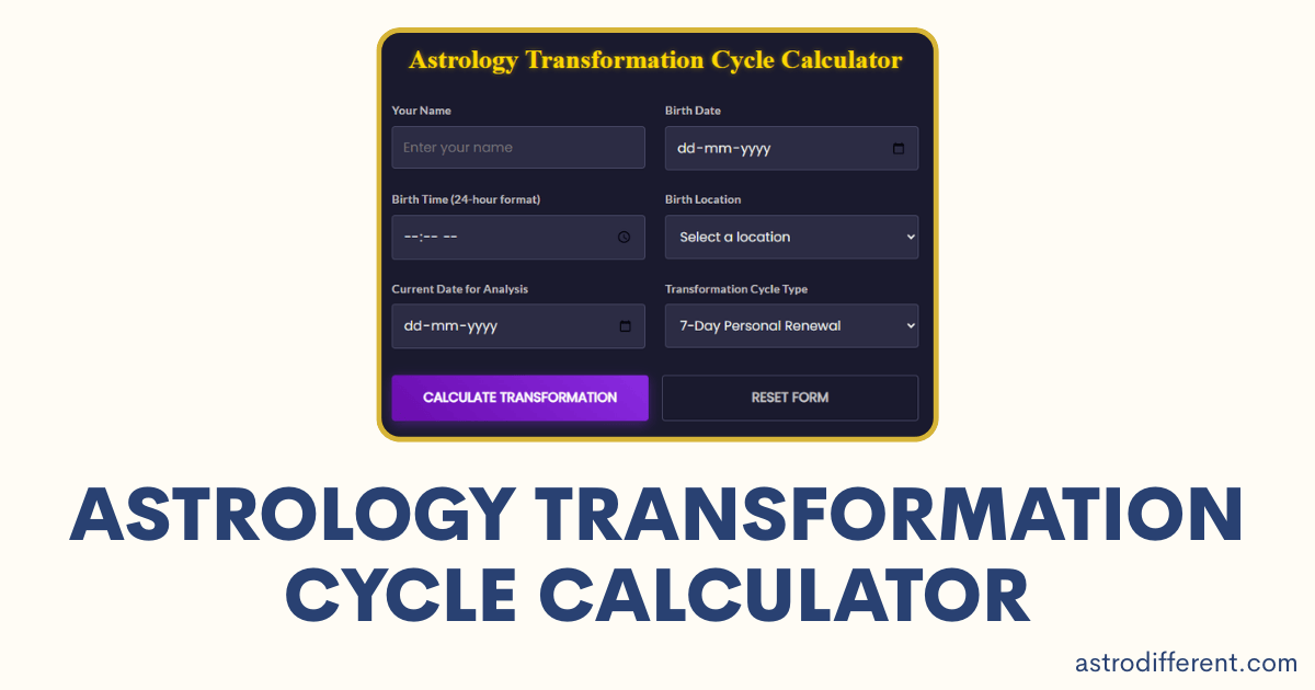 Astrology Transformation Cycle Calculator