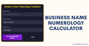Business Name Numerology Calculator