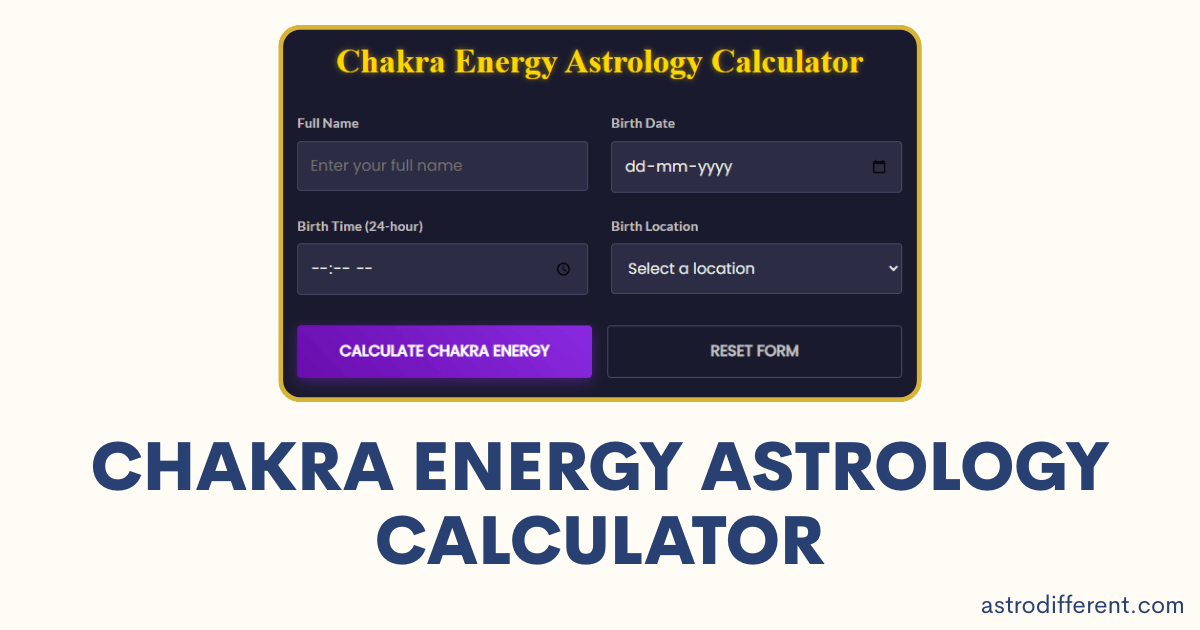 Chakra Energy Astrology Calculator
