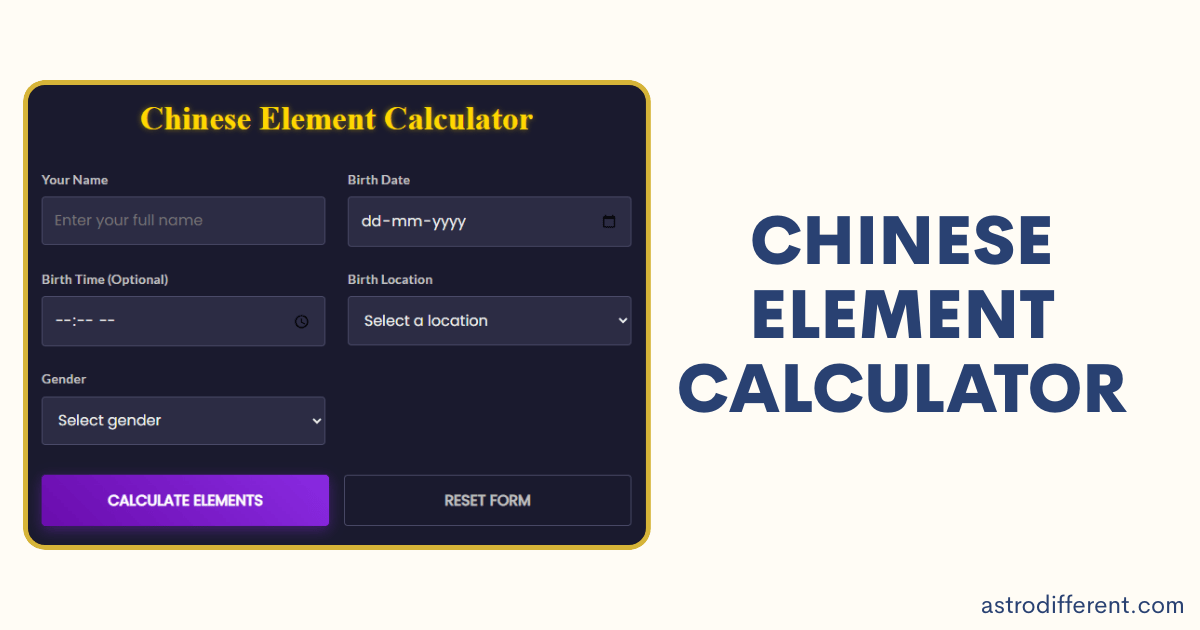Chinese Element Calculator