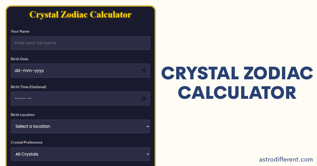 Crystal Zodiac Calculator